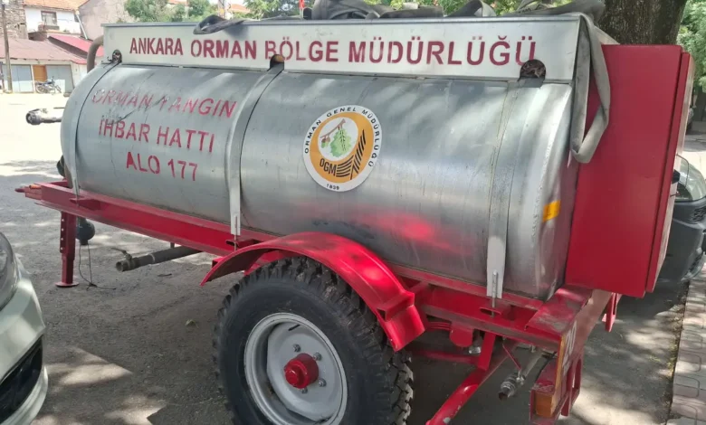 Beypazarı, Ayaş ve Güdül’de 9 mahalleye yangın tankeri desteği