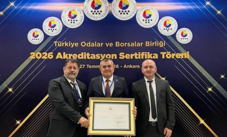 Dörtyol TSO'na akreditasyon sertifikası