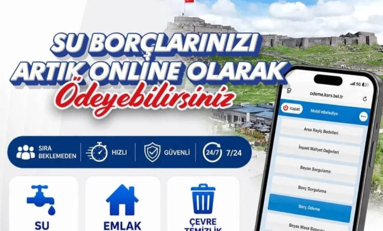 Kars Belediyesi’nden online ödeme kolaylığı