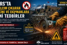 Kars’ta kıvılcım oluşturan makinelerin kullanımına yangın önlemi
