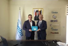 TİMBİR Genel Başkanı Basa’ya Türkiye Gazeteciler Federasyonu Genel Başkanı Karaca'dan ziyaret