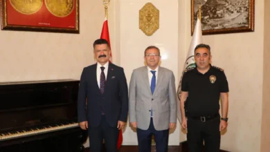 Vali Ziya Polat, İl Emniyet Müdürü Tombul ve Polis Başmüfettişi Esertürk’ü Kabul Etti