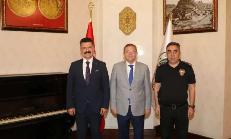 Vali Ziya Polat, İl Emniyet Müdürü Tombul ve Polis Başmüfettişi Esertürk’ü Kabul Etti