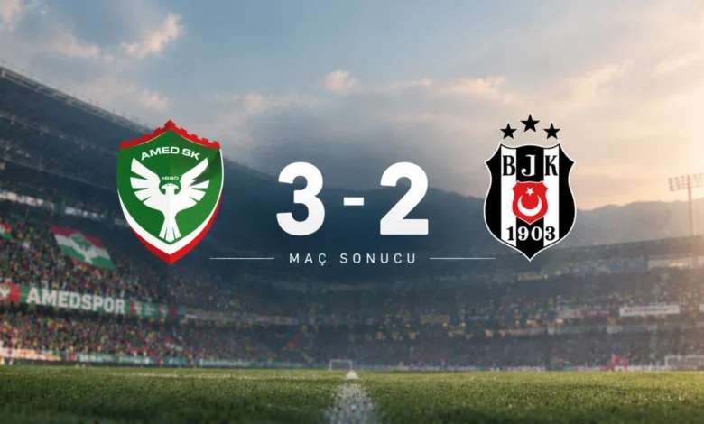Amedspor’dan Beşiktaş’a 3-2'lik galibiyet!