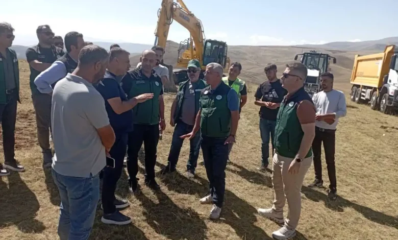 DSİ 24. Bölge Müdürü Kotan, Kağızman Barajı Yeniden Yerleşim Alanında incelemelerde bulundu