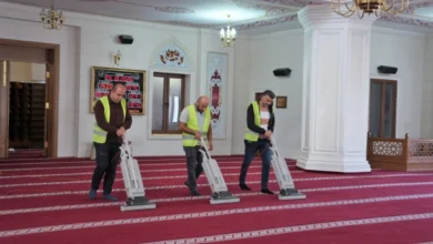 Ankara Keçiören’de ibadethanelerde temizlik çalışması