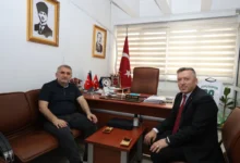 AÇÜ Rektörü Aydın’dan Valilik Basın Müdürü Keskin’e ziyaret