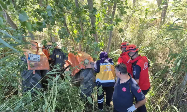 Balıkesir Savaştepe'de traktör kazası: 1 ölü