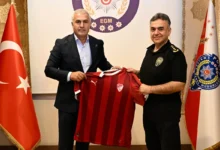 Başkan Ahmet Toprak’tan Emniyet Müdürü Aydın Karan’a ziyaret