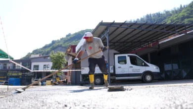 Giresun'da üstyapı çalışmaları farklı noktalarda sürüyor