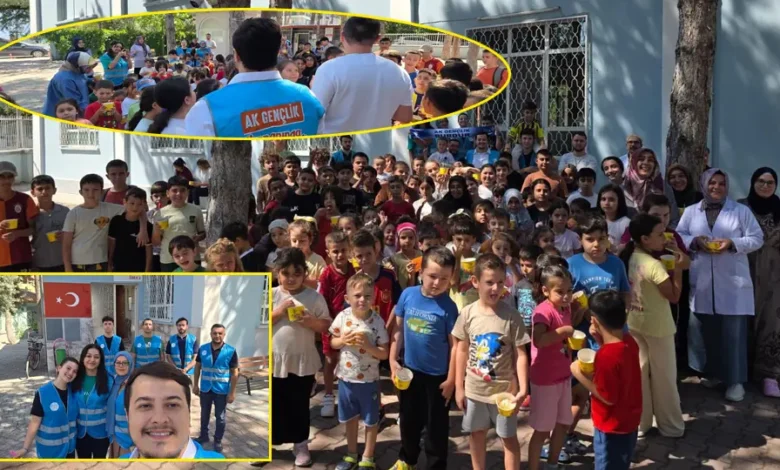 AK Parti Burdur il gençlik kollarından Kur'an Kursu öğrencilerine serinleten sürpriz