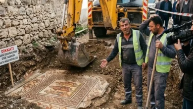 Altyapı kazısında mozaik bulundu