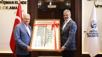 Binali Yıldırım HBB Başkanı Öntürk'ü ziyaret etti