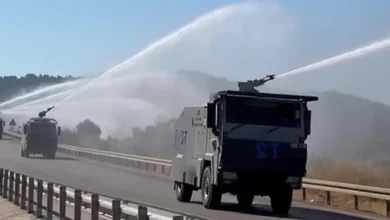 Bu kez TOMA'lar eyleme değil, alevlere müdahale etti