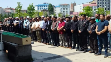 Şehit Jandarma Er Abdulbaki Kurçak'ın babası Efo Kurçak son yolculuğuna uğurlandı
