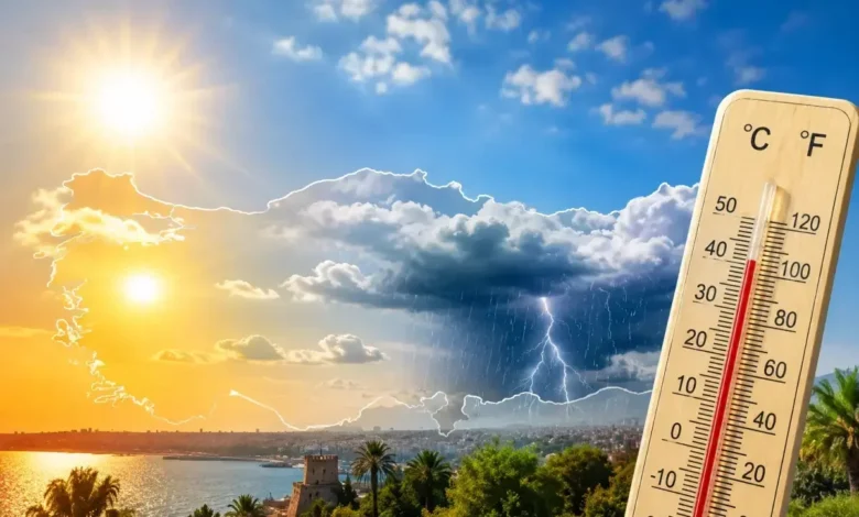 Sıcaklıklar yüksek, bazı bölgelerde sağanak bekleniyor