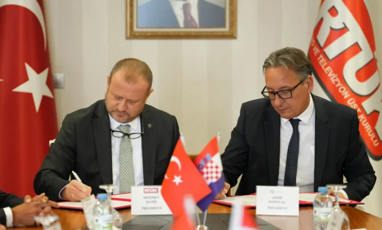 RTÜK ile Hırvatistan Elektronik Medya Düzenleyici Ajansı (AEM) arasında kurumsal iş birliğini güçlendirmek için mutabakat imzalandı