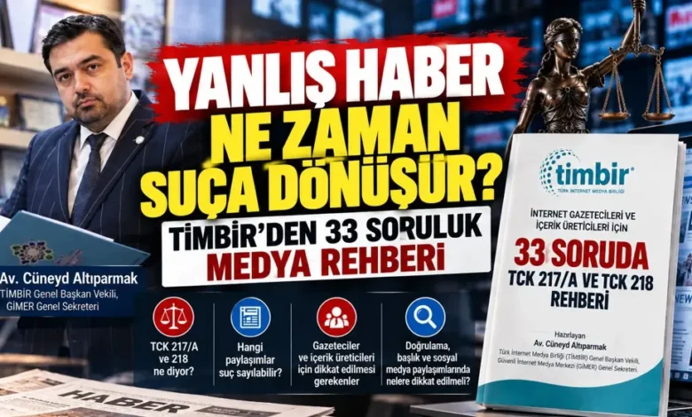 TİMBİR’den medya için kritik rehber: “Yanıltıcı bilgi” suçunda 33 soru, 33 yanıt