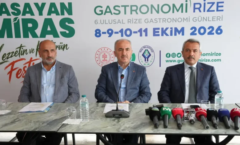 "Gastronomi Rize" günleri 8-11 Ekim tarihleri arasında Rize’de başlıyor…