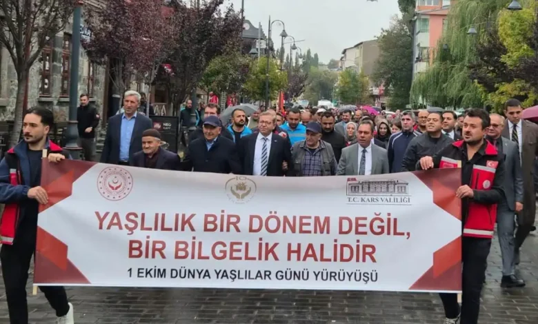 Kars’ta sağlıklı yaşam için farkındalık yürüyüşü