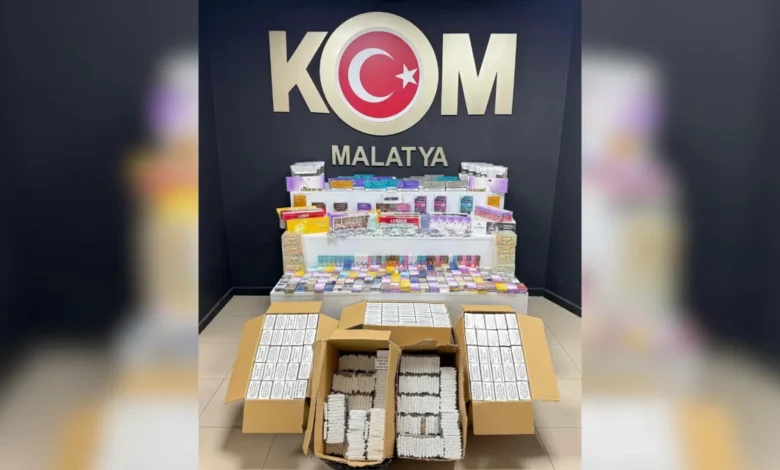 Malatya’da kaçakçılık operasyonu: 63 bin 900 makaron ele geçirildi